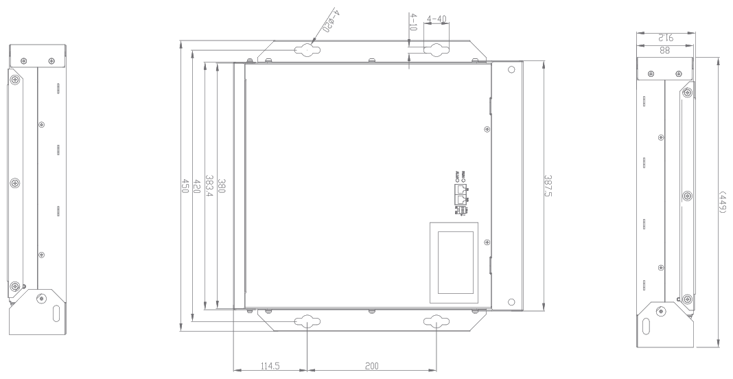 APF/SVG DISTRIBUTED MODEL — rack-mount outline drawing